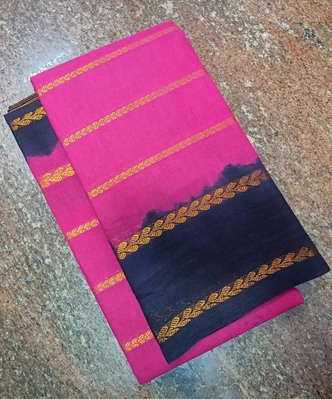Sungudi Cotton Saree - Sky Blue